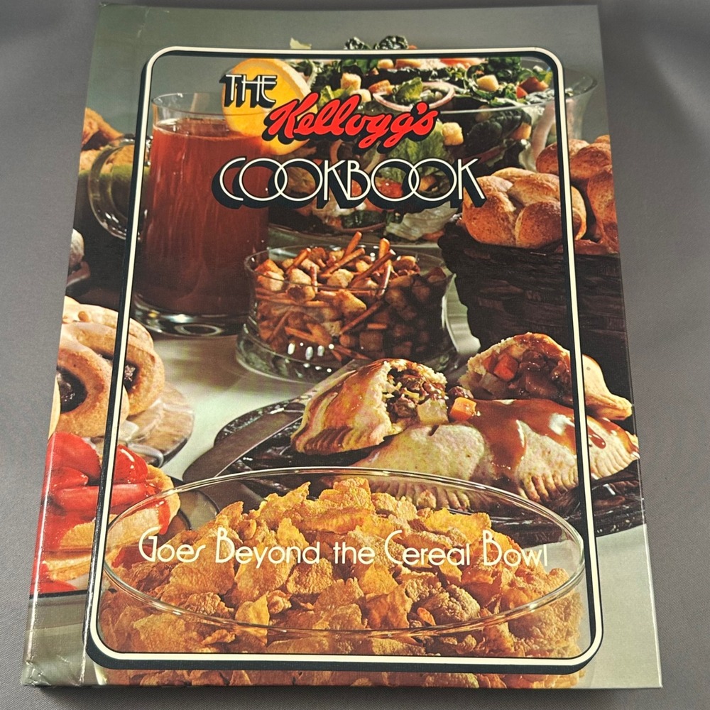 The‎ Kelloggs Cookbook 1st Edition 1978 Goes Beyond the Cereal Bowl Vintage